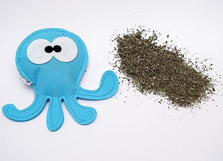 Hriku Catnip Toy Ashtbahu Octopus Blue L