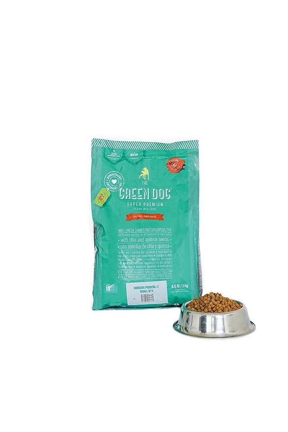The Green Dog Adult Small Bites 100% Vegan Dog Food Naturally Hypoallergenic Cruelty Free & Gluten Free Dog Dry Food 3kg