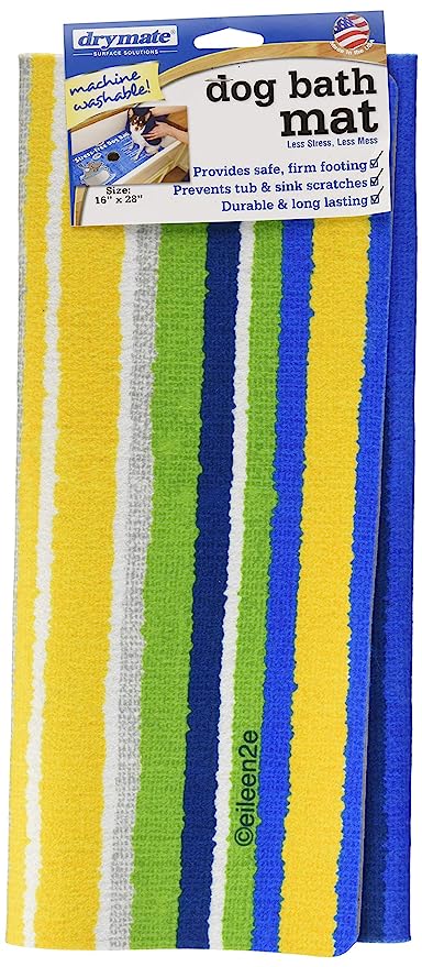 Drymate Stripe Bath & Grooming Mat for Dogs 16" x 28"