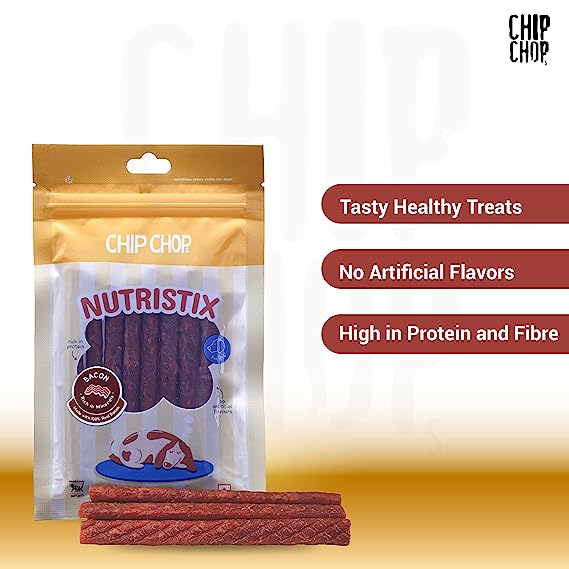 Chip Chops Nutristix Bacon Flavor Treat For Dogs 70g