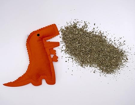 Hriku Catnip Toy Bheemsarat Dinosaur Orange M