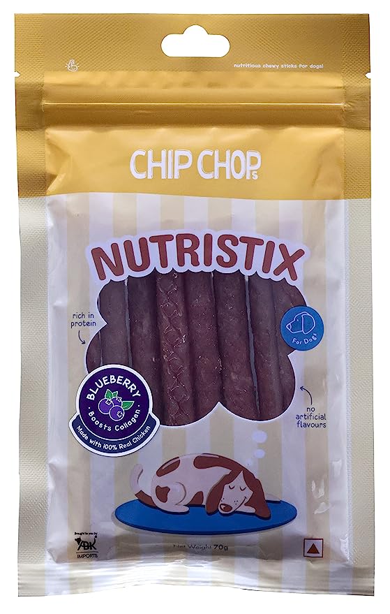 Chip Chops Nutristix Blueberry Flavor Treat For Dogs 70g