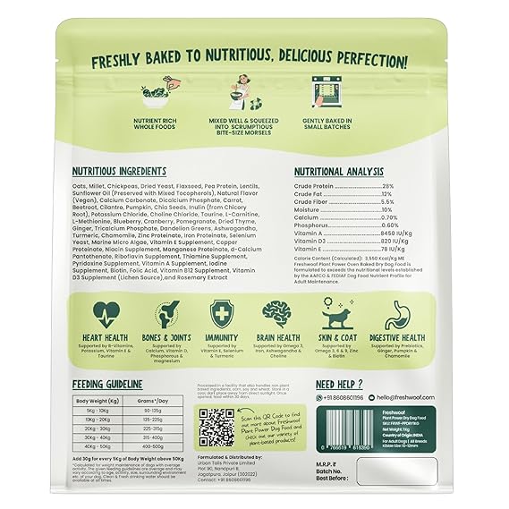 Freshwoof Hypoallergenic Plant Power Vegan & Cruelty-Free All Breed Dog Food 5kg