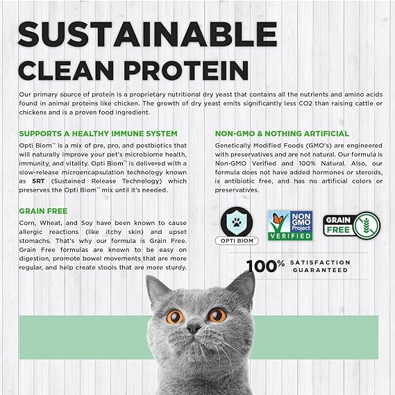 Nature's Hug Cat Indoor Hairball Vegan & Plant Based | Vegetarian & Sustainable Based Dry Cat Food 4.54 kg
