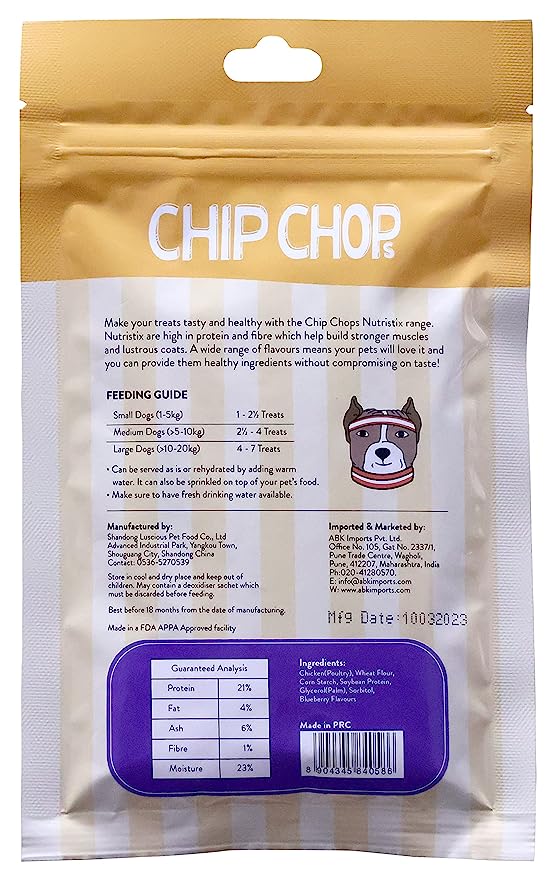 Chip Chops Nutristix Blueberry Flavor Treat For Dogs 70g