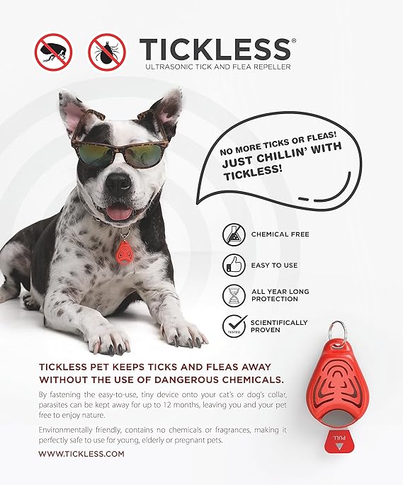 Tickless Pet Ultrasonic Tick & Flea Repeller Orange