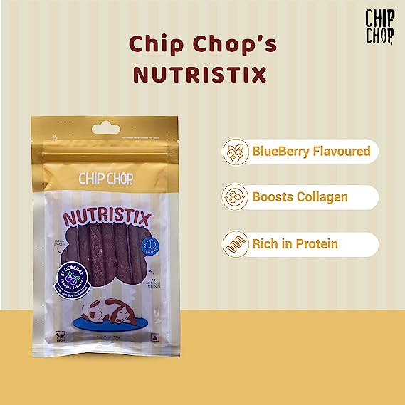 Chip Chops Nutristix Blueberry Flavor Treat For Dogs 70g