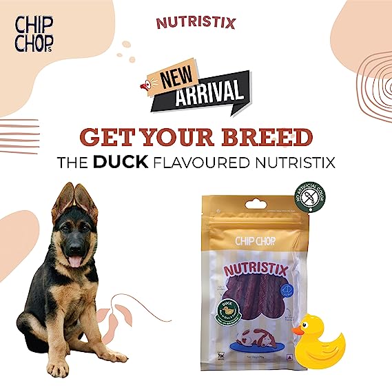 Chip Chops Nutristix Duck Flavor Treat For Dogs 70g