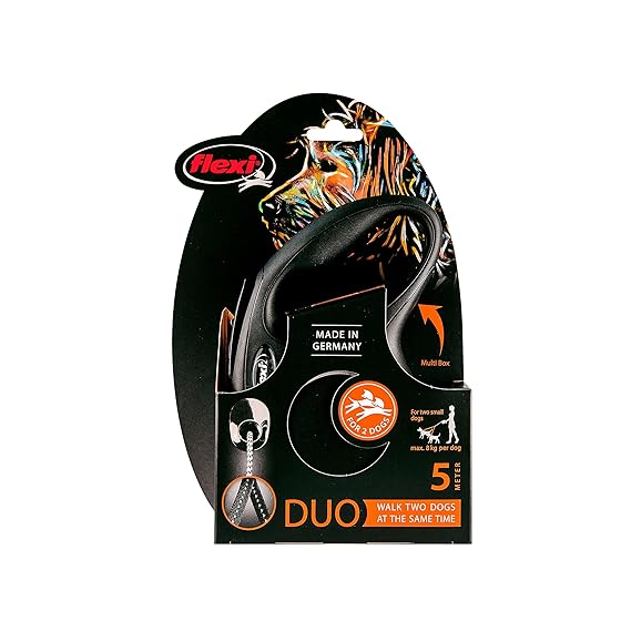 Flexi Classic Duo M Cord Black 5m