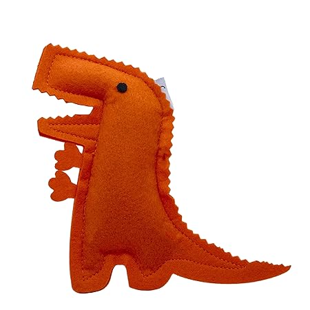 Hriku Catnip Toy Bheemsarat Dinosaur Orange M
