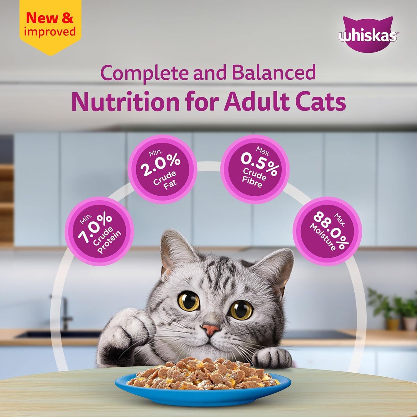 Whiskas Adult (1+ year) Tuna in Jelly Wet Cat Food 80g
