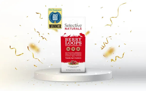 Selective Naturals With Timothy Hay & Cranberry Smacks For Guinea Pigs Also Ideal For Rabbit & Chinchillas 80g