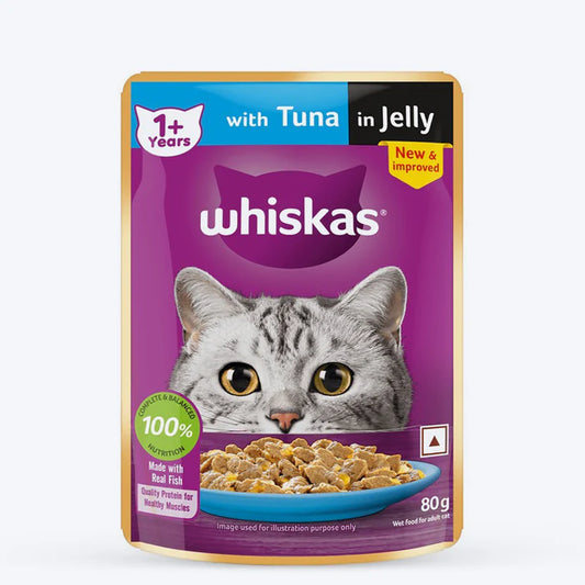 Whiskas Adult (1+ year) Tuna in Jelly Wet Cat Food 80g
