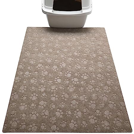 Drymate Litter Trapping Mat, Cat Litter Mat Paw Design Traps Litter Absorbent Waterproof Urine-Proof Machine Washable 28" x 34"