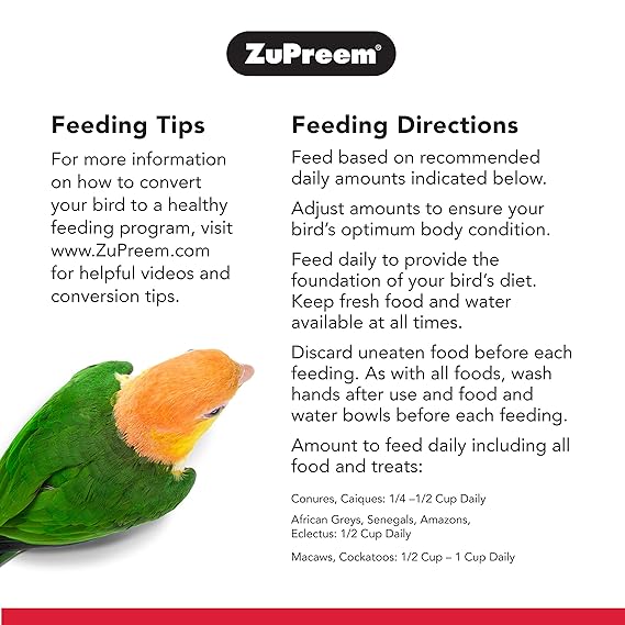 Zupreem NutBlend Flavor with Natural Nut Flavour Bird Food M/L 1.5kg