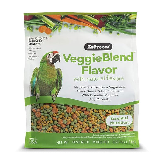 Zupreem Veggie Blend Natural Flavor Food For Medium Birds