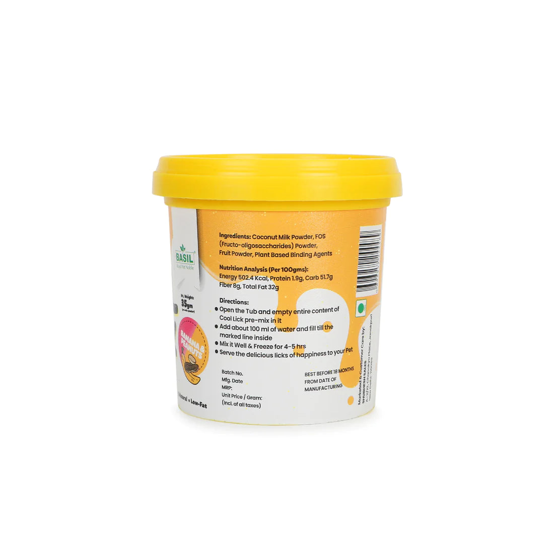 Basil Cool Lick Dog Ice-Cream Banana & Peanuts 35gm Pack of 2