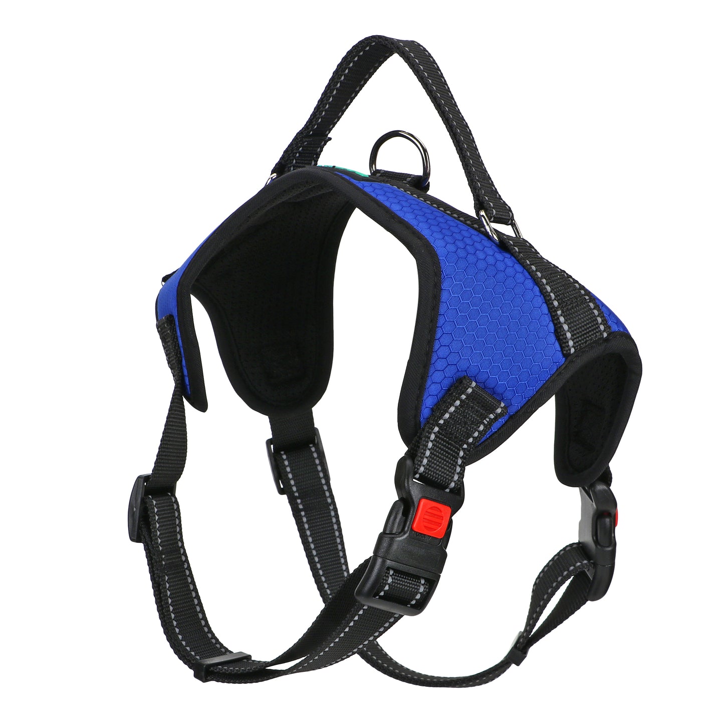 Basil Dog Harness With Handle Blue