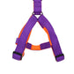 Basil Padded Adjustable Harness for Dogs & Puppies Purple/Orange