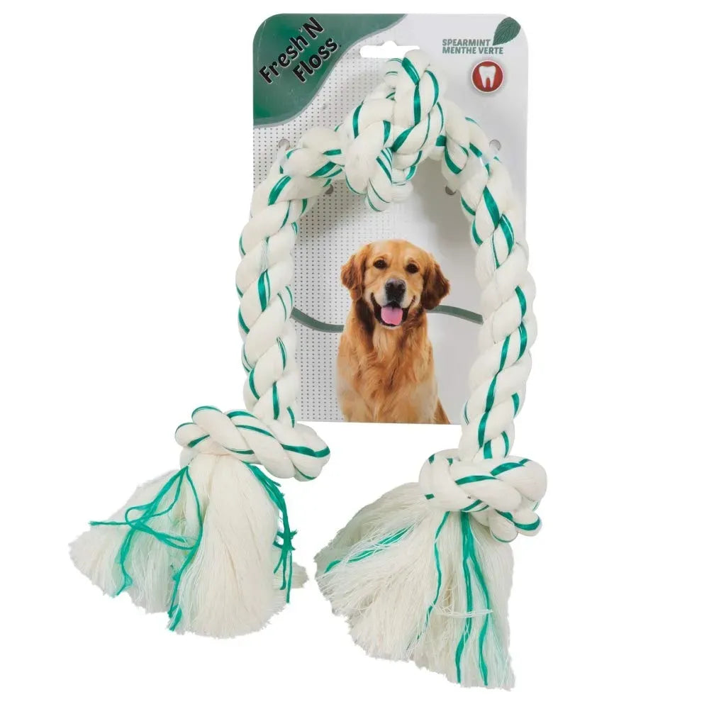 Petmate Fresh' N Floss 3 Knot Rope Spearmint - XL