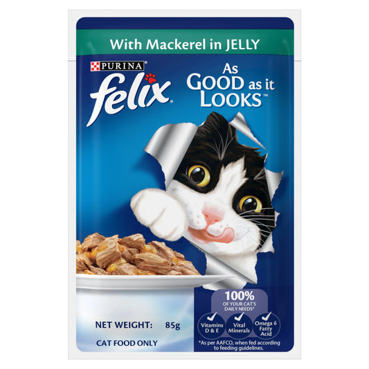 Purina Felix with Mackerel in Jelly Wet Cat Food 85g