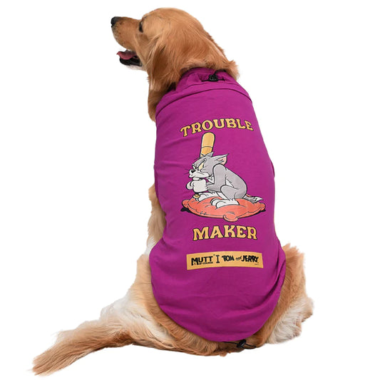 Mutt of Course Tom & Jerry Trouble Maker T-Shirt For Dogs & Cats