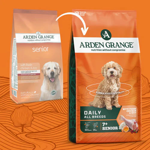 Arden Grange Adult Dry Dog Food Senior Chicken & Rice 2kg