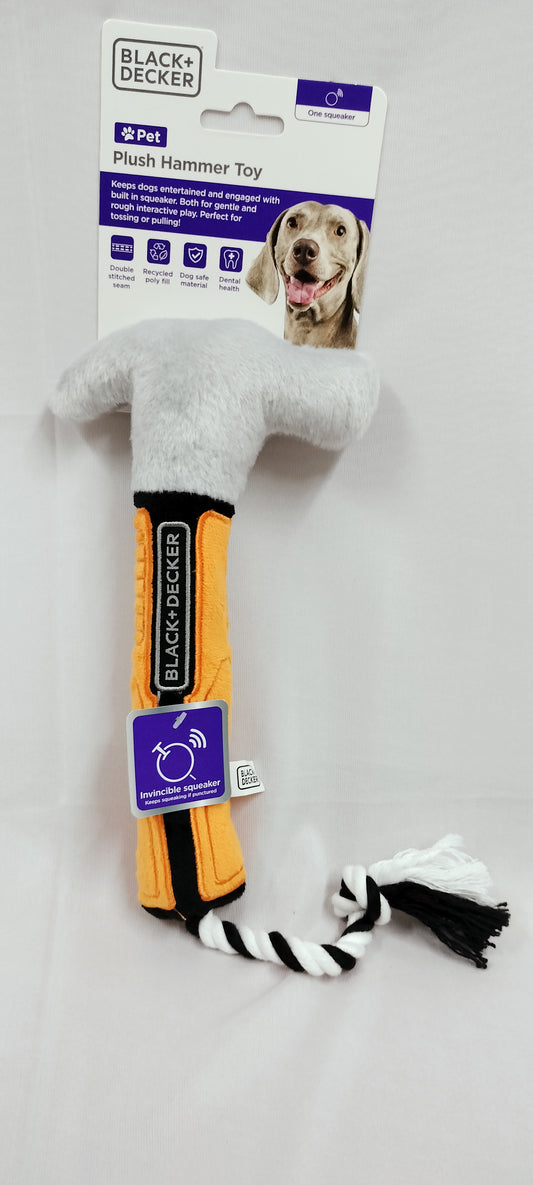 Black+Decker/ Kensie 3D Ballistic Plush & Squeaker Hammer 41.28cm x 14.61cm x 4cm