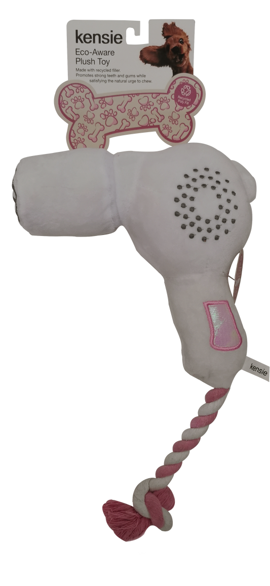 Black+Decker/ Kensie Hair Blower Plush & Squeaker Dog Toy