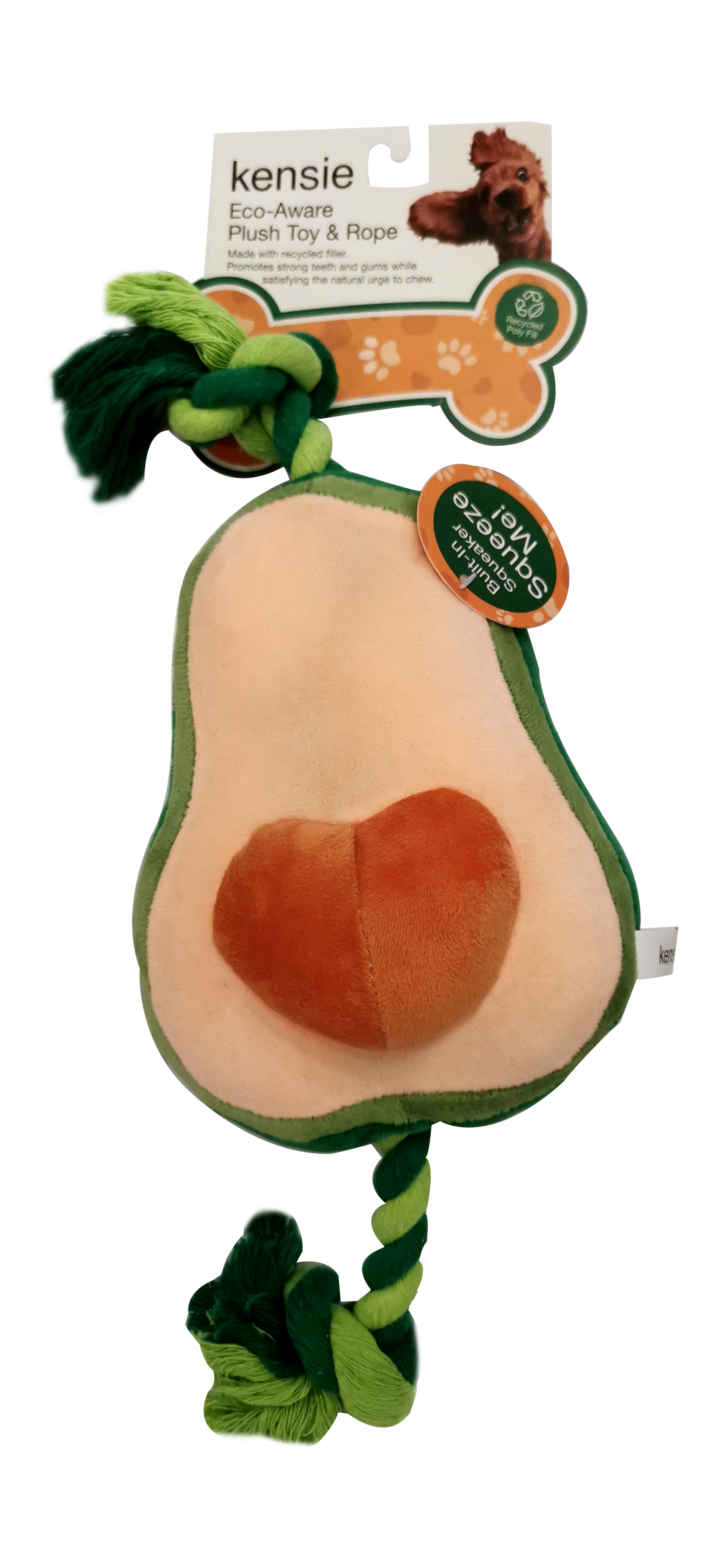 Black+Decker/ Kensie Avocado Plush & Squeaker Dog Toy