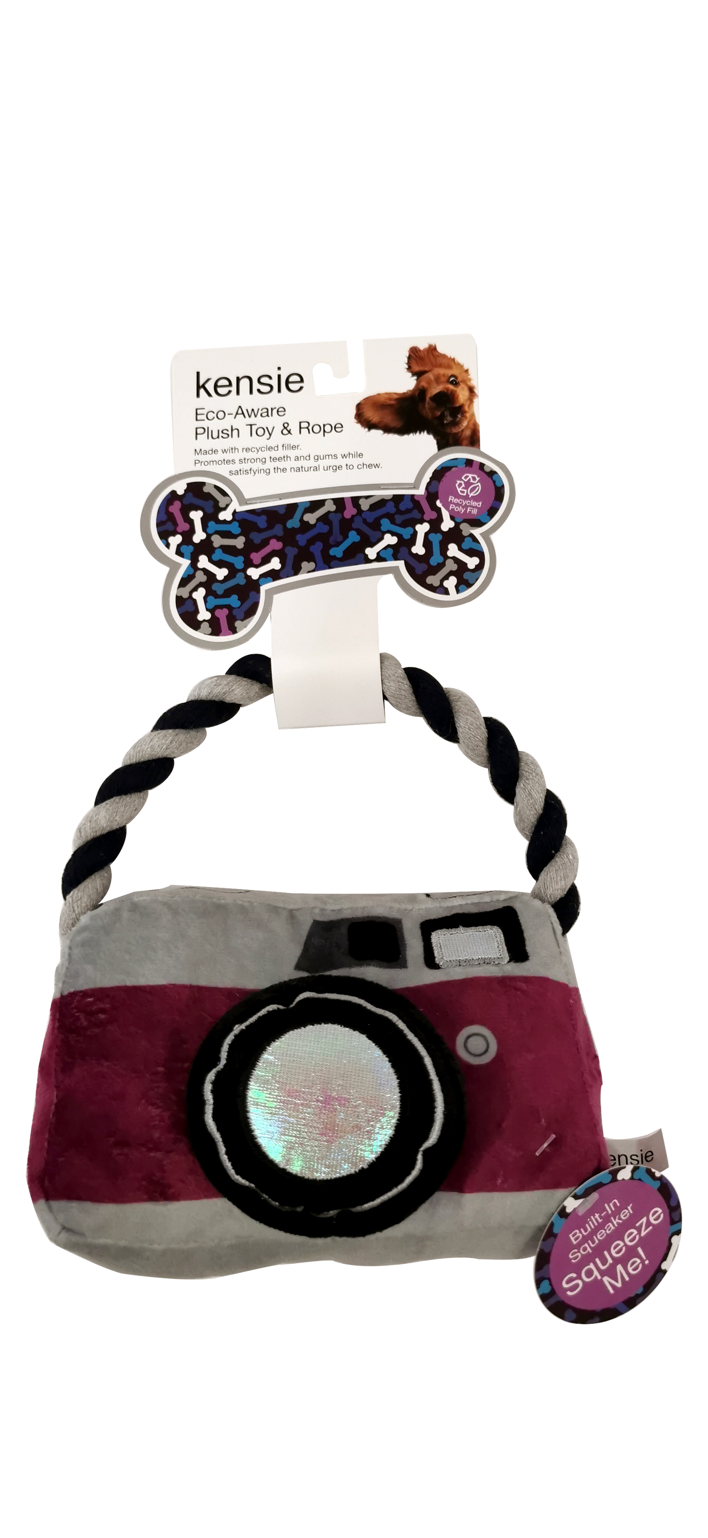 Black+Decker/ Kensie Camera Plush & Squeaker Dog Toy