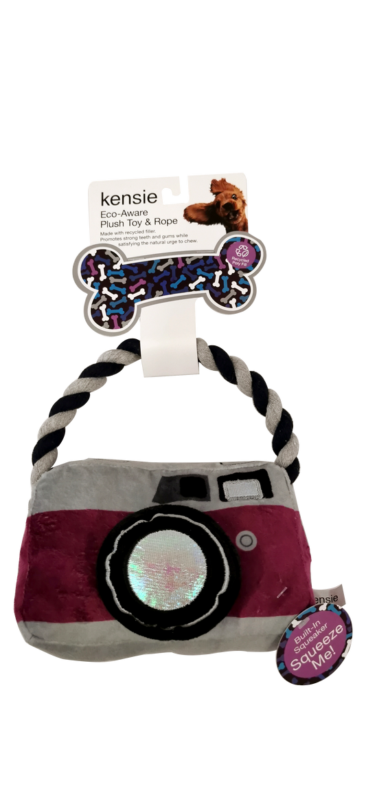 Black+Decker/ Kensie Camera Plush & Squeaker Dog Toy