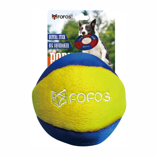 FOFOS Born Wild Ball Yellow Dog Toy 9 x 9 x 11 cm