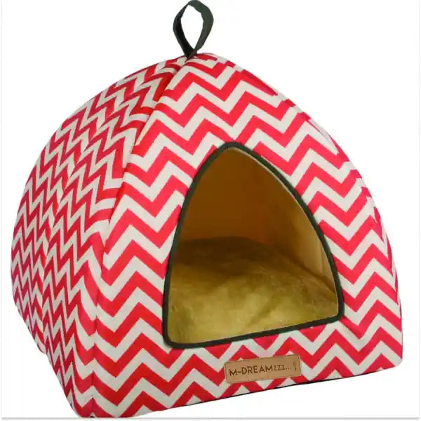 M-Pets Tasmania Tipi Red Cat Bed 40cm x 40cm x 35cm
