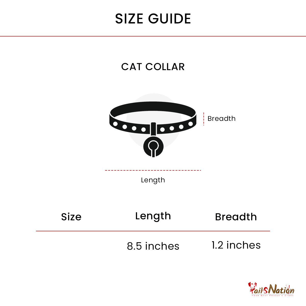 Tails Nation Digital Printed Multi Color Adjustable Collar For Your Cat