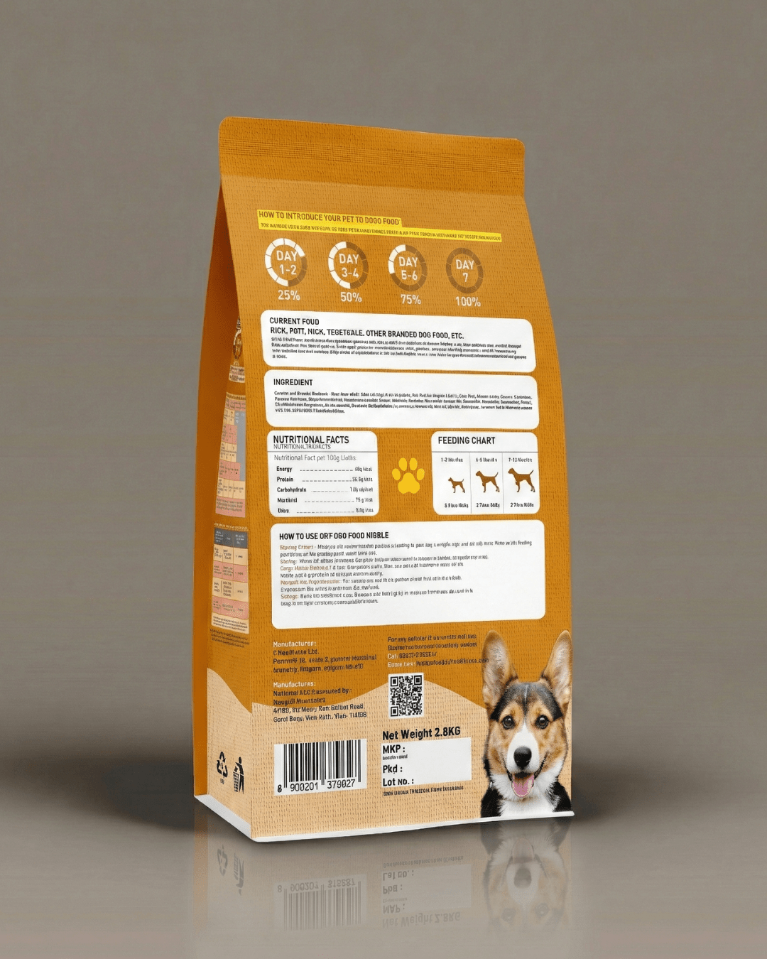 Mongrel Dogo Food 100% Vegetarian High-Protein Dog Food 2.8Kg