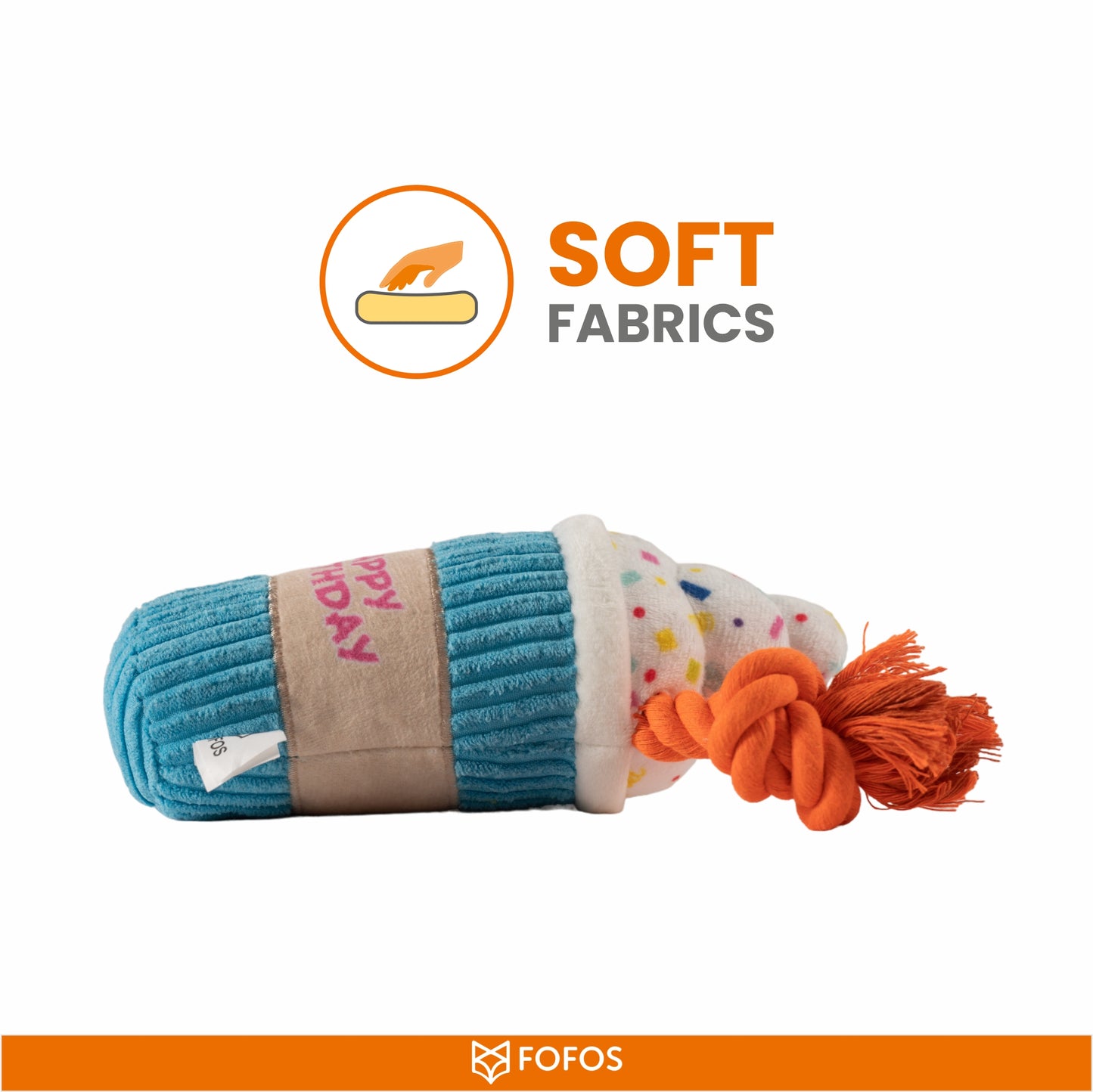 FOFOS Birthday Drink Dog Toy 9x8x20cm