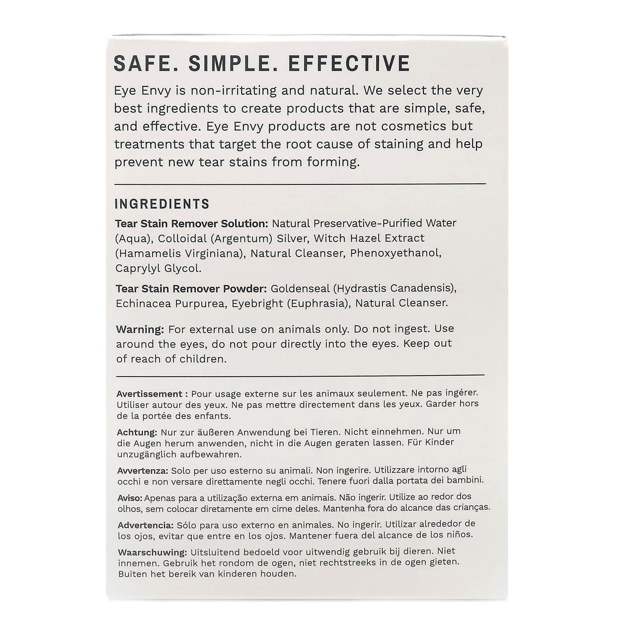 Eye Envy Tear Stain Remover Starter Kit For Cats