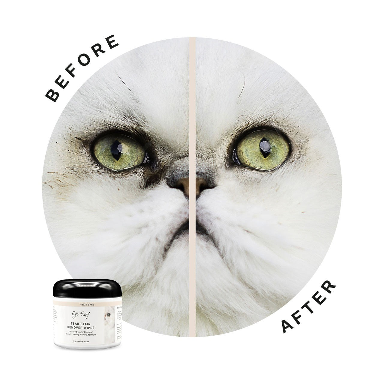 Eye Envy Tear Stain Remover Wipes For Cats