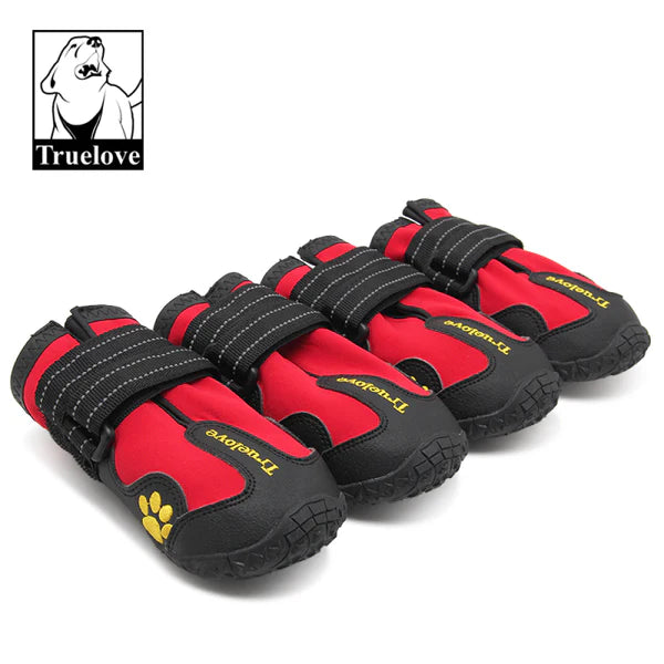 Truelove Waterproof Anti-Slip Boots for Dogs - Red (Set of 4)