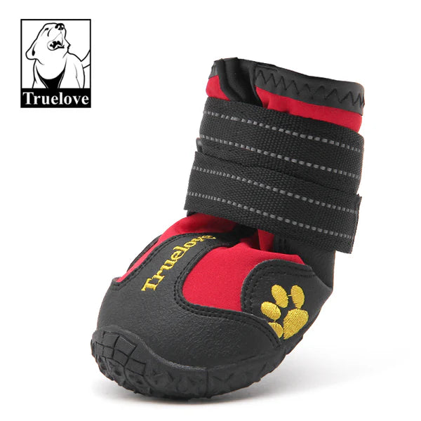 Truelove Waterproof Anti-Slip Boots for Dogs - Red (Set of 4)