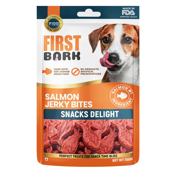 First Bark Salmon Jerky Bites Dog Treat 70g