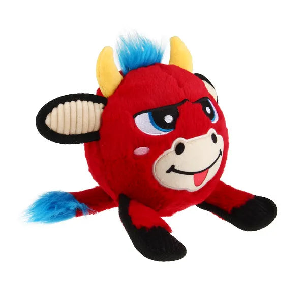 GiGwi Plush Jumball Bull Toy for Dogs (Red) Medium 27 x 15 x 24.50