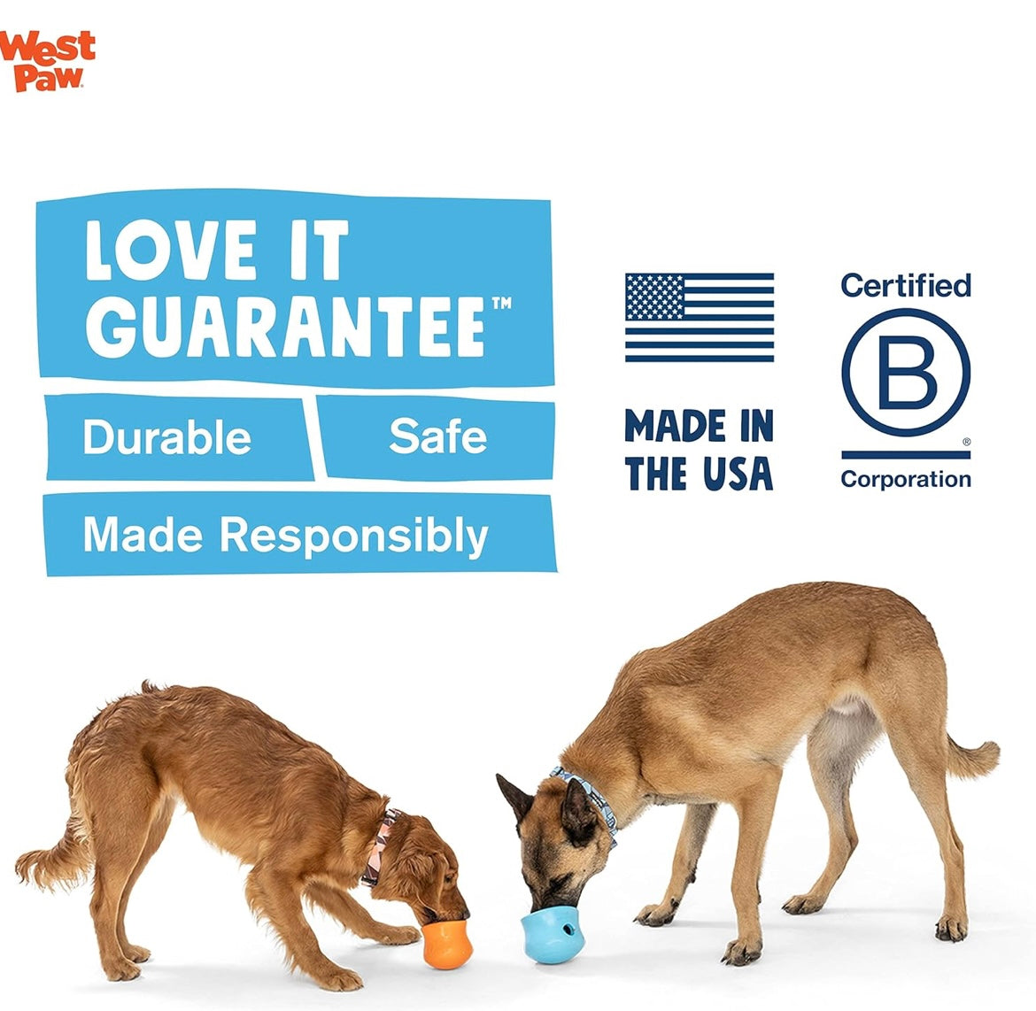 West Paw Zogoflex Toppl Toy for Dogs - Orange