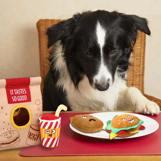 Gigwi Hide N Seek Fast Food Bag Toy For Dog 24x18x11cm