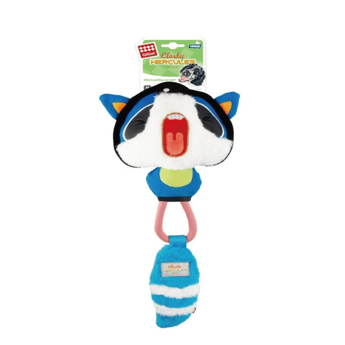 Gigwi Raccoon Cotton Rope Dog Toy With Squeaker and Crinkle Paper Inside - Medium