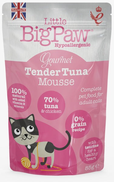 Little Big Paw Gourmet Tender Tuna Mousse Wet Cat Food 85gm