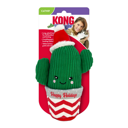 Kong Christmas Collection Holiday Wrangler Cactus Toy For Cat 9.65x9.65x24.13cm