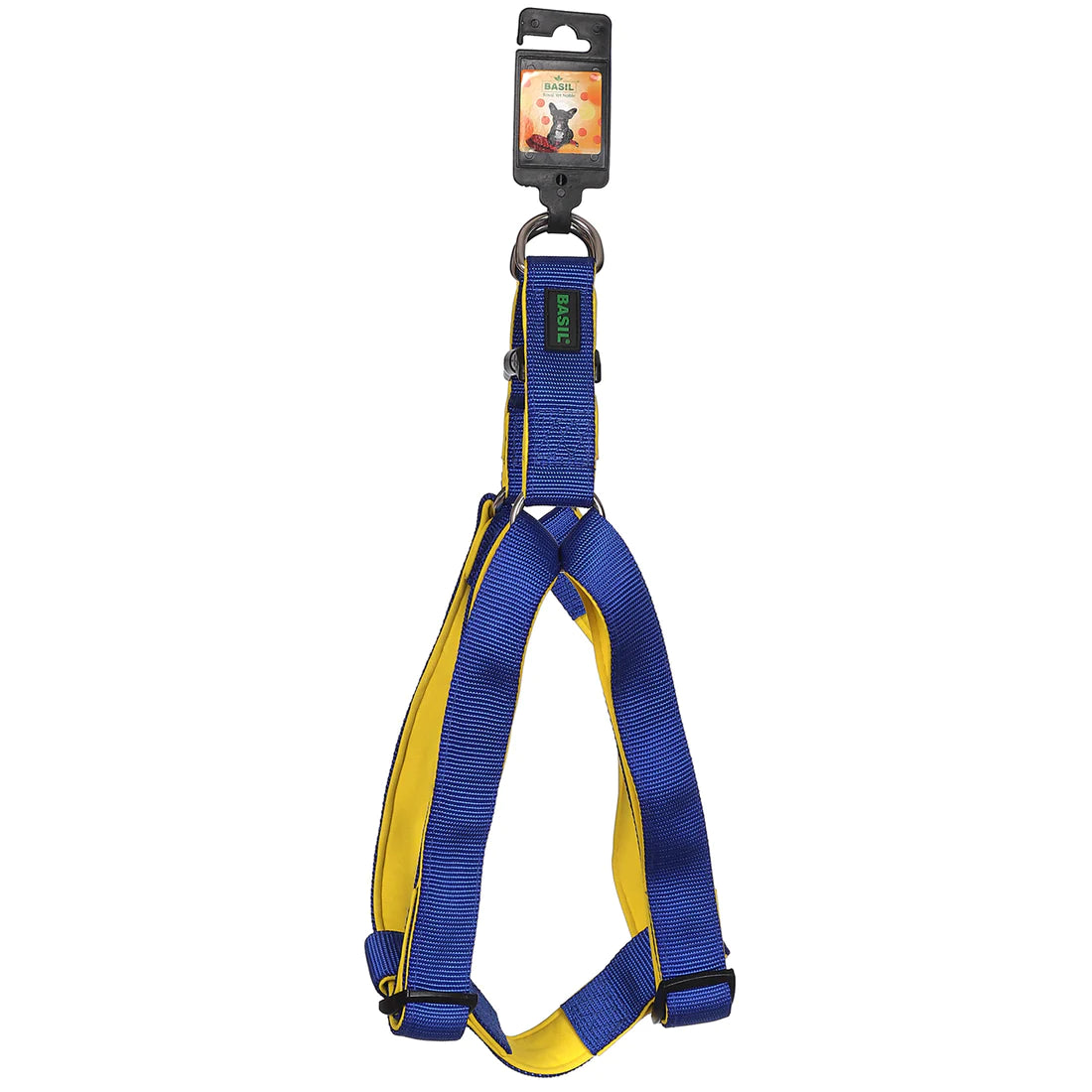 Basil Padded Adjustable Harness for Dogs & Puppies Blue/Yellow