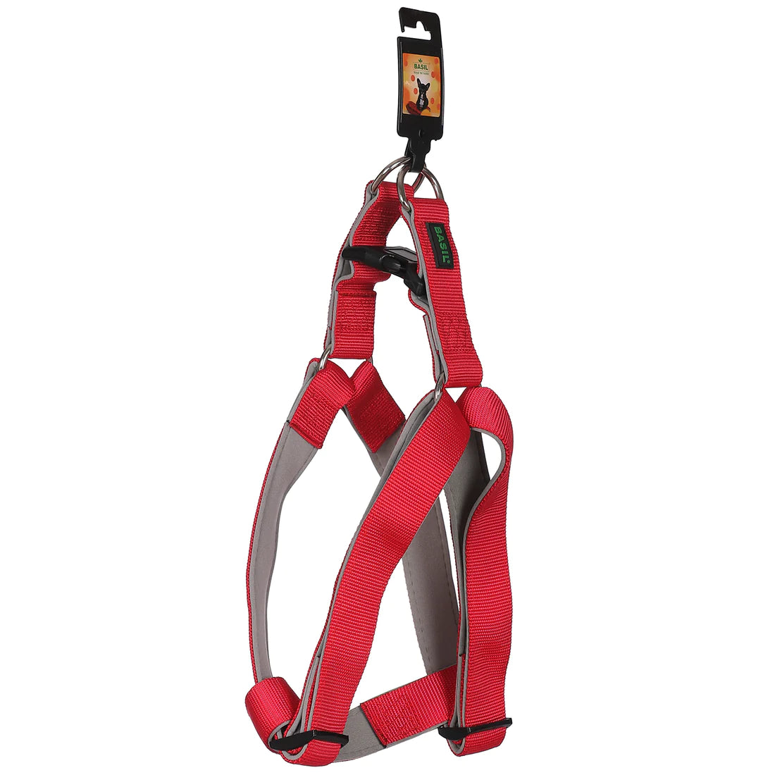 Basil Padded Adjustable Harness for Dogs & Puppies Red